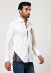 mens white cotton shirt	