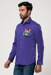 purple shirt