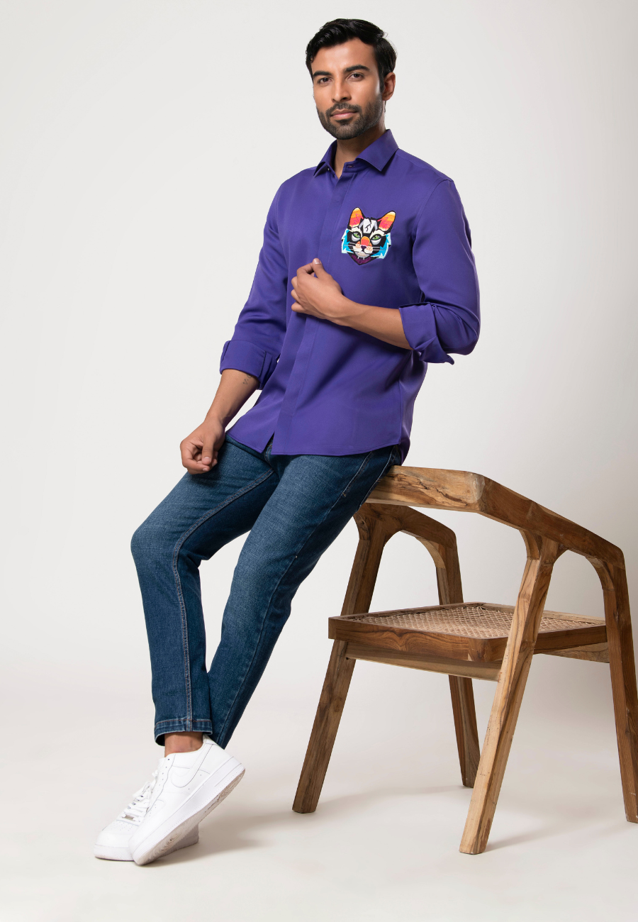shirt for men purple	